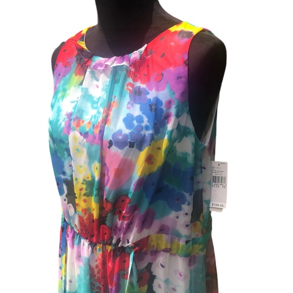 New Directions Bright Watercolor Dress size 10 - Picture 4 of 10